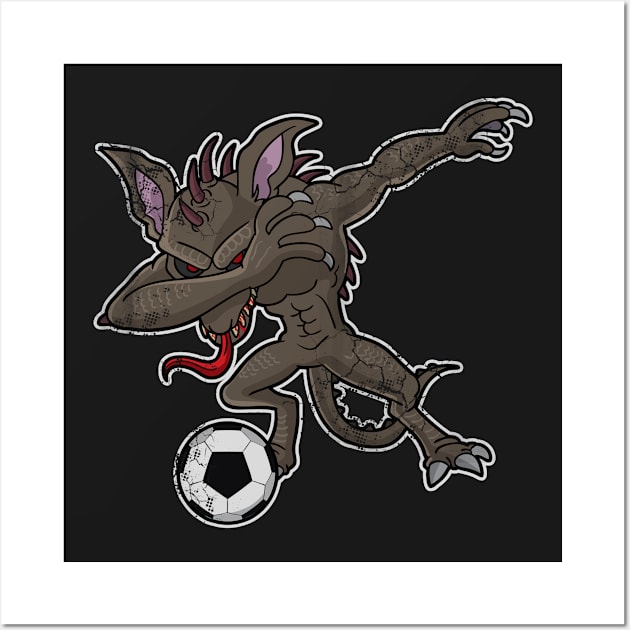 Dabbing Chupacabra Soccer Dab Wall Art by E